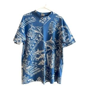 Vintage Anvil shark tee 1991 Ft. Myers beach souvenir XL